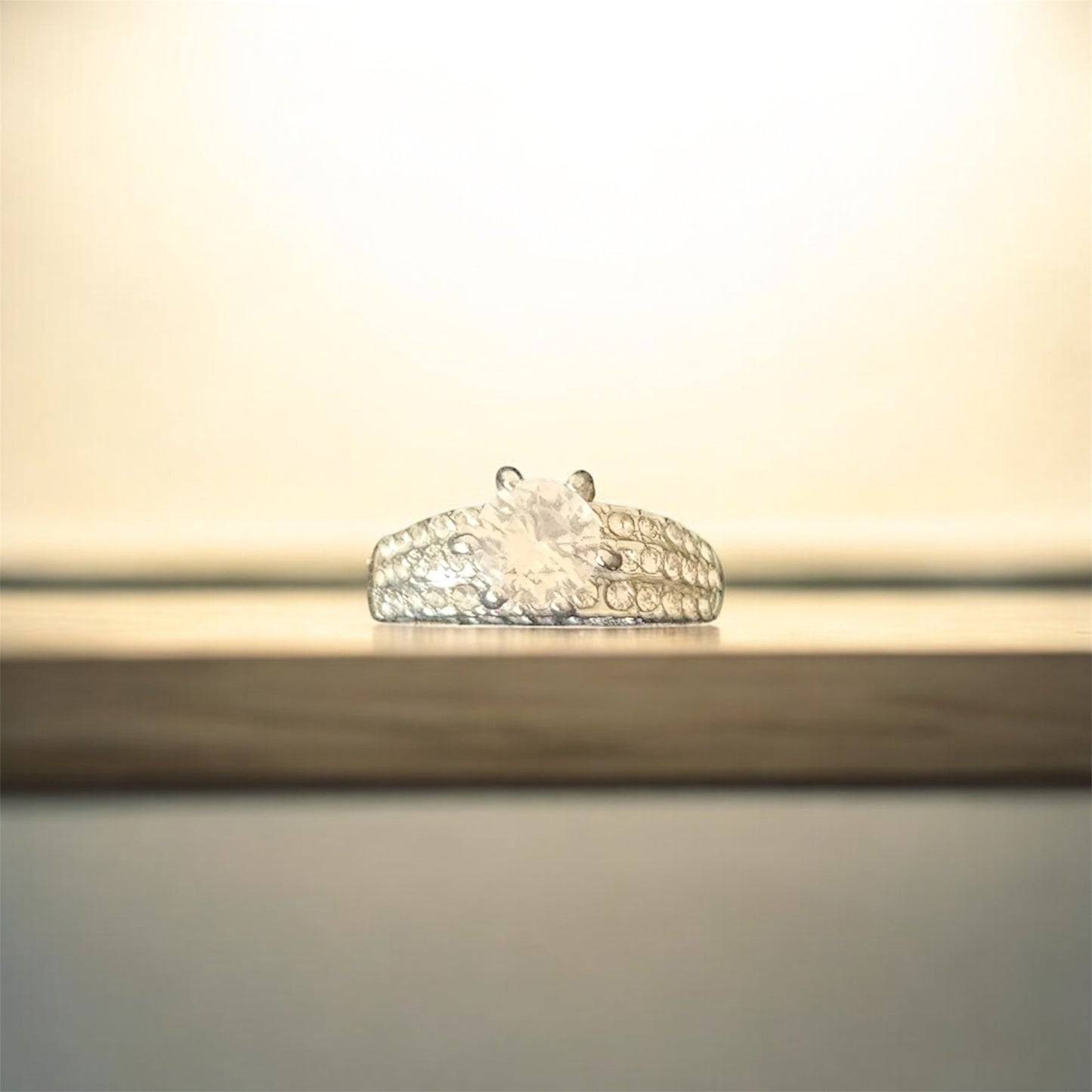 Silver Tone Engagement Ring