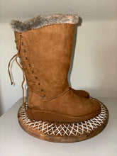 Load image into Gallery viewer, Rampage Womens Ram-Perie Camel Micro Suede Boots Size 7 Lace up Back