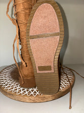 Load image into Gallery viewer, Rampage Womens Ram-Perie Camel Micro Suede Boots Size 7 Lace up Back