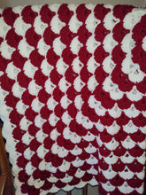 Load image into Gallery viewer, Made to order!! Handmade Crochet Burgundy Throw