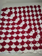 Load image into Gallery viewer, Made to order!! Handmade Crochet Burgundy Throw