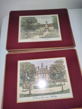 Load image into Gallery viewer, Pimpernel Williamsburg Acrylic Place Mats w/ Cork Back Set of 4 Made in England