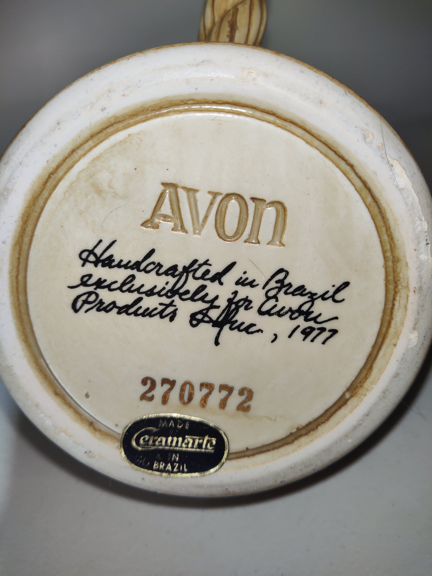 Jarra de cerveza Avon vintage de 1977, grandes veleros hechos a mano en Brasil - Náutico.