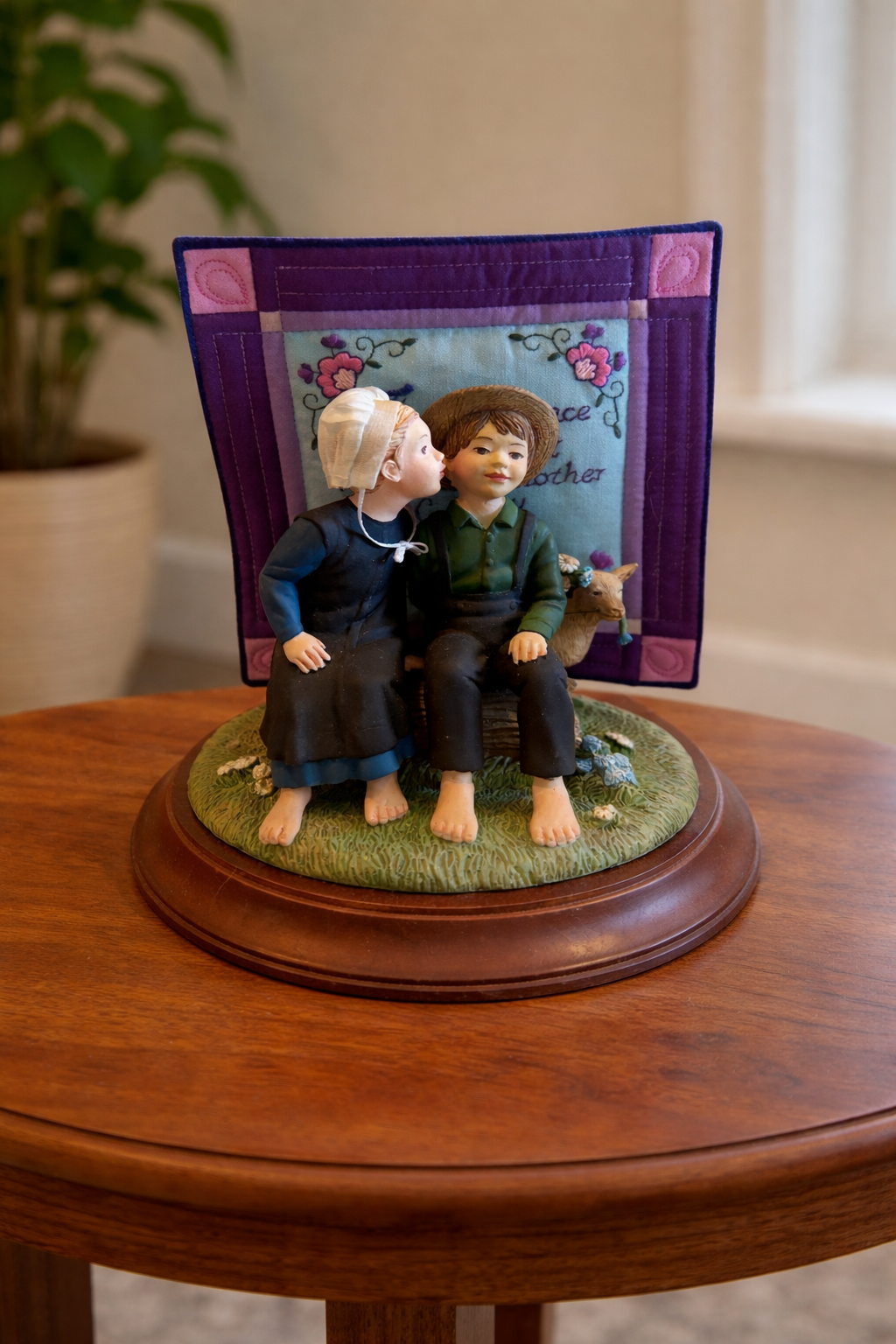 Vintage Willits Amish Heritage "First Kiss" Figurine, 1995
