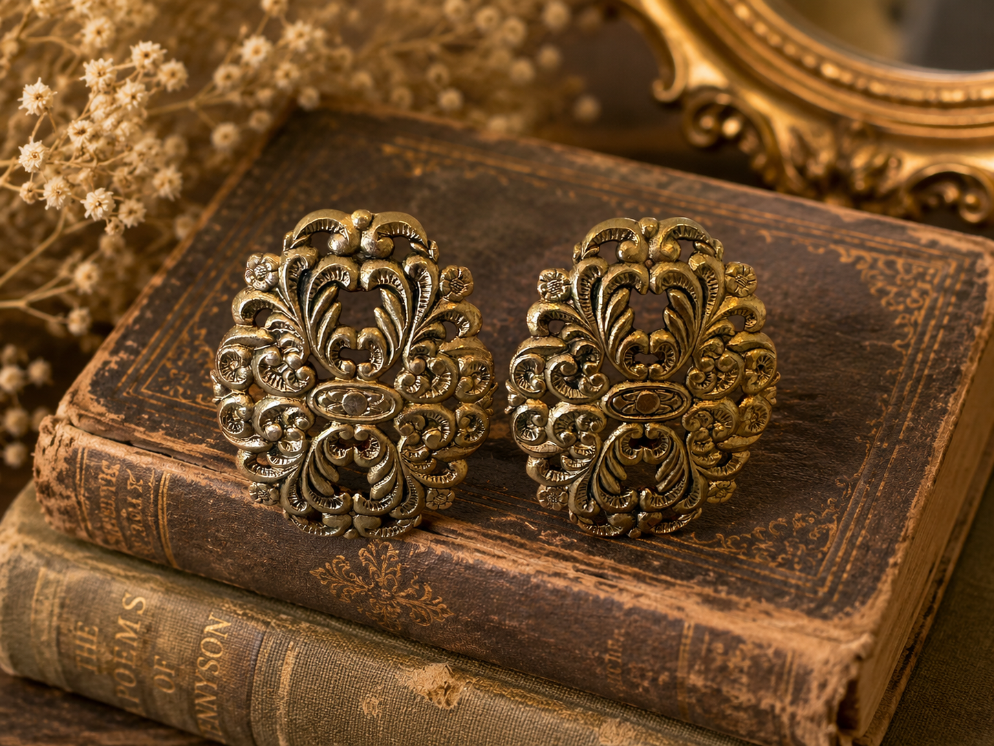 Vintage Ornate Filigree Earrings