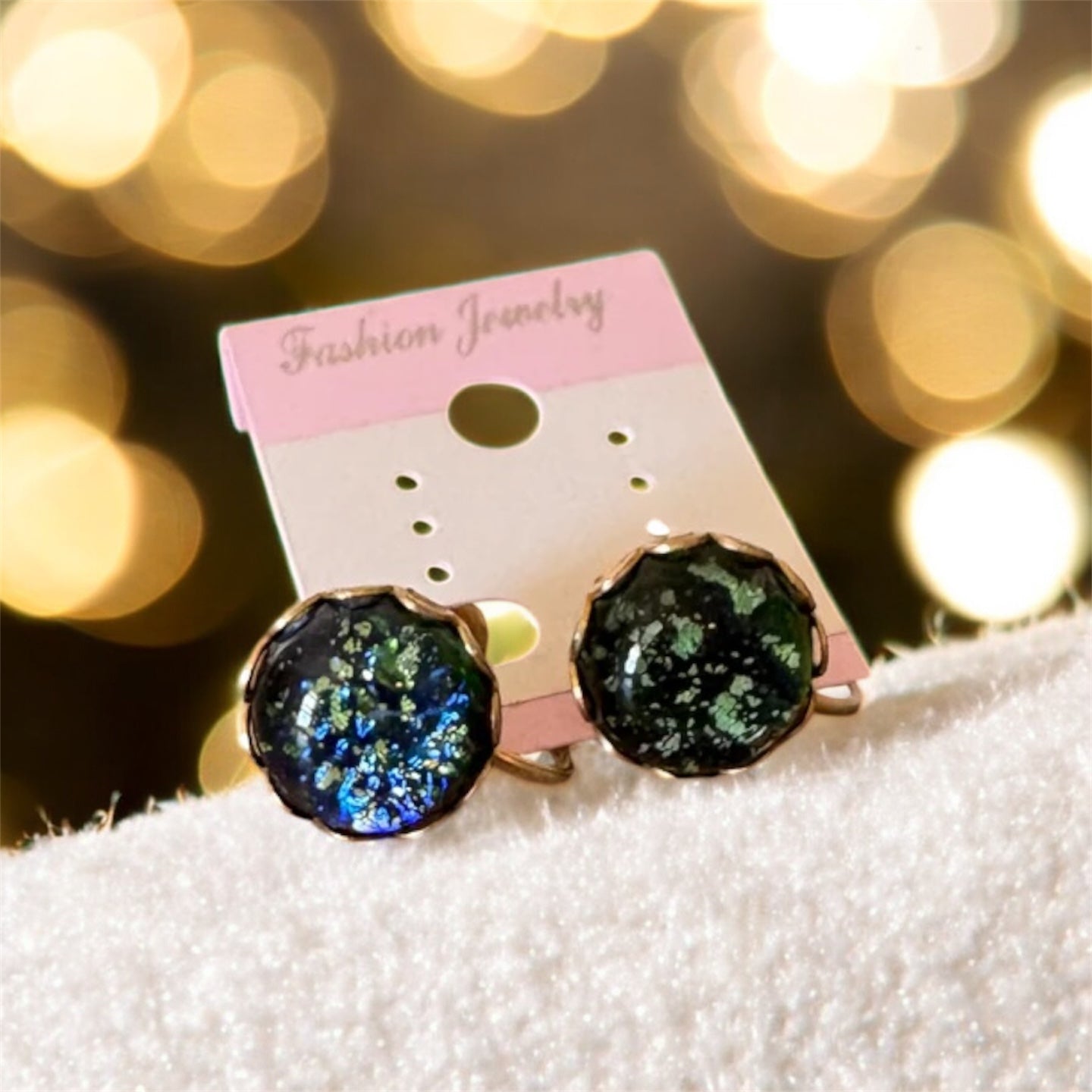Pendientes vintage Aurora Sparkle con cierre de rosca