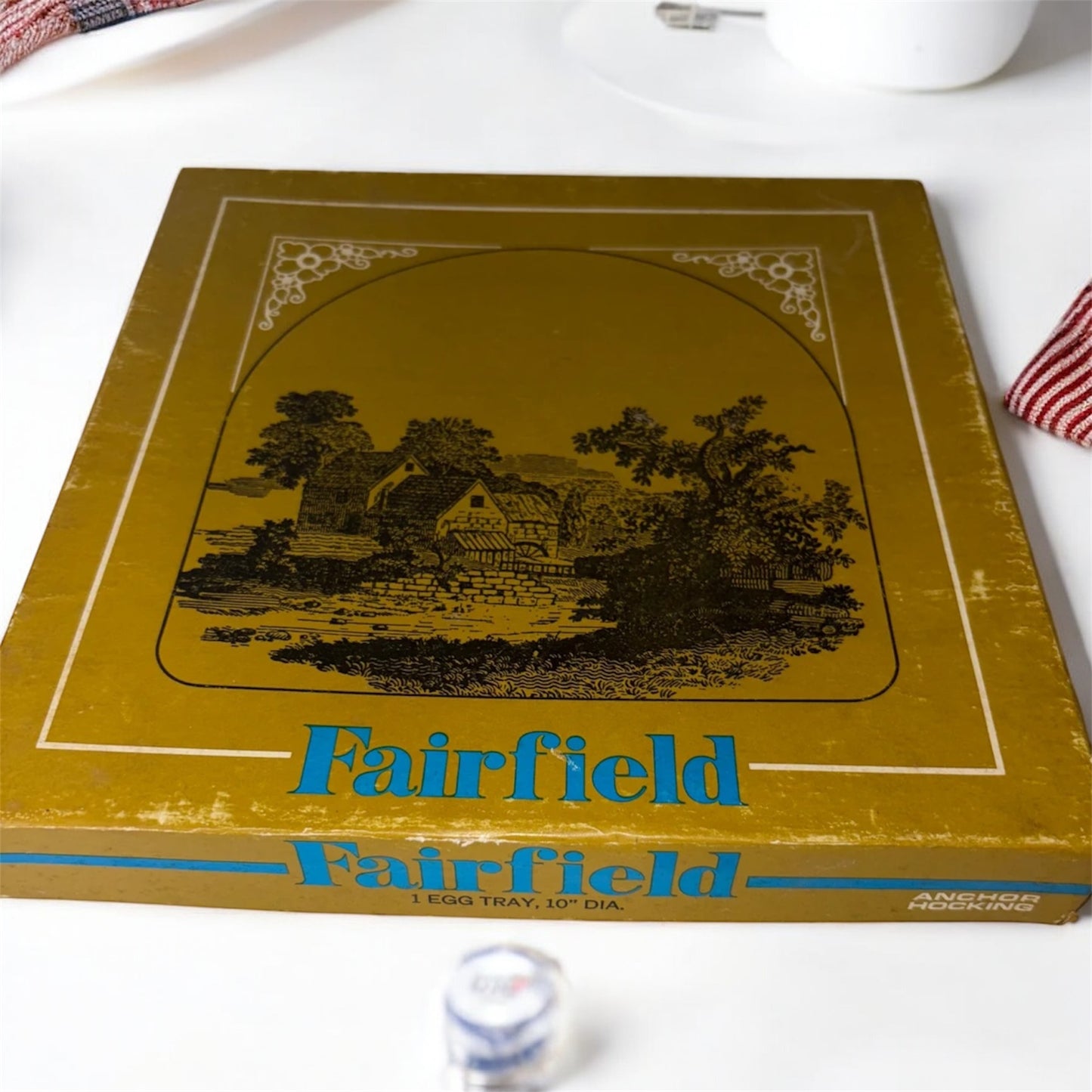 Anchor Hocking Fairfield Clear Glass Deviled Egg Tray. Original Box