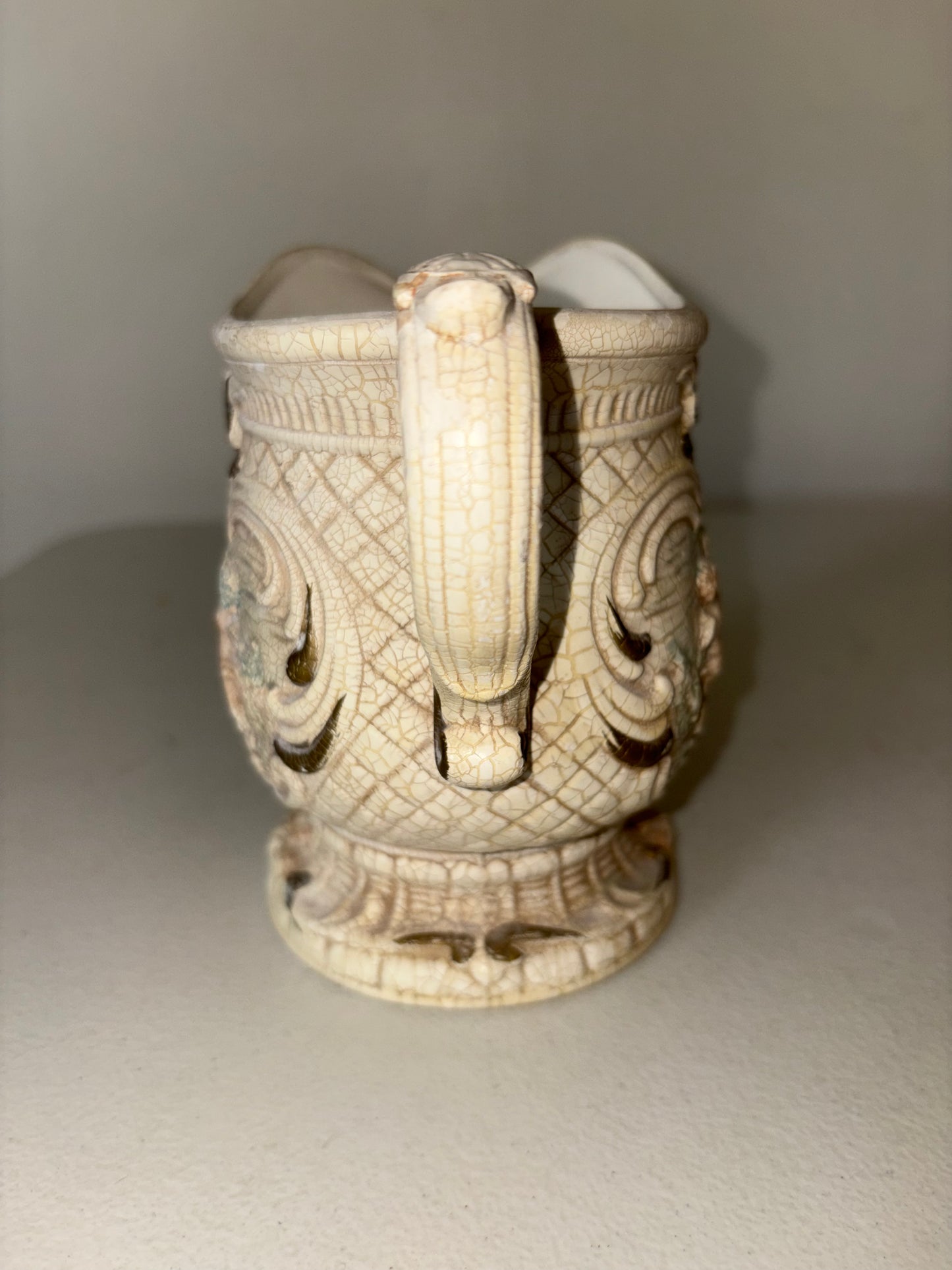 Jarra de cerámica vintage con forma de querubín E191, fabricada en Japón