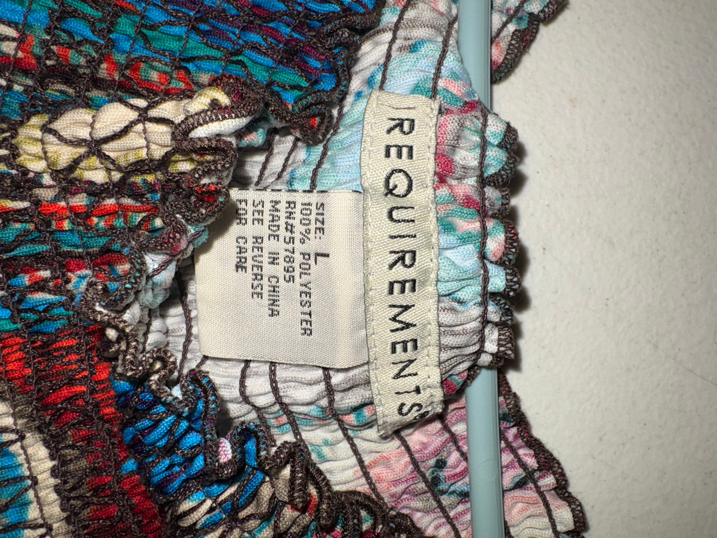 Requirements Peasant Style Blouse. Size Large
