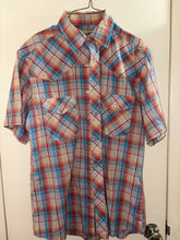 Load image into Gallery viewer, WRANGLER Mens Small Plaid Button-up shirt