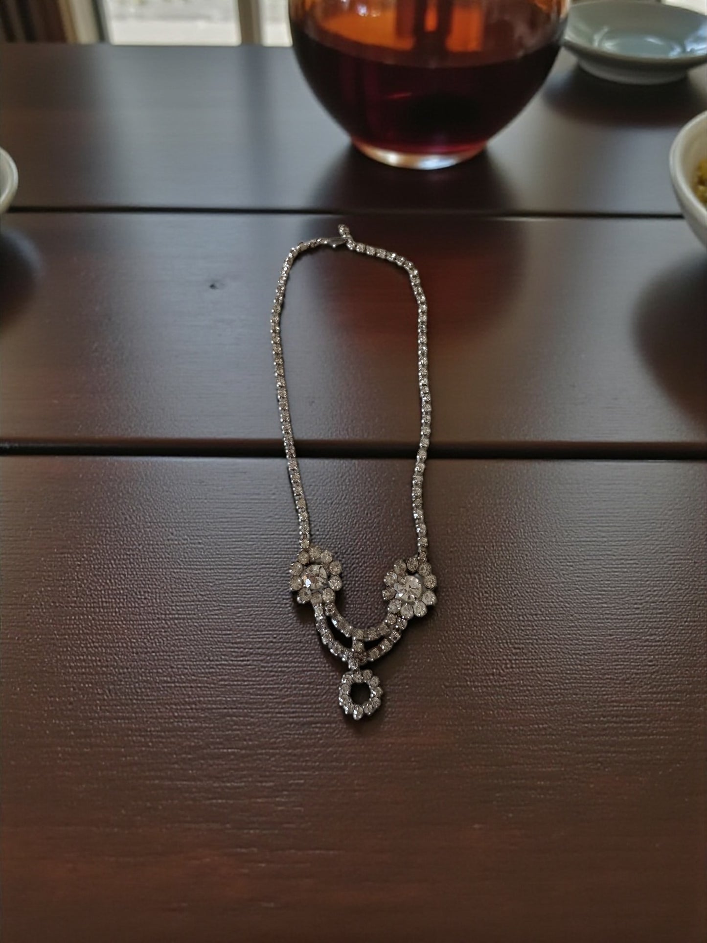 Collar vintage de diamantes de imitación de los años 50