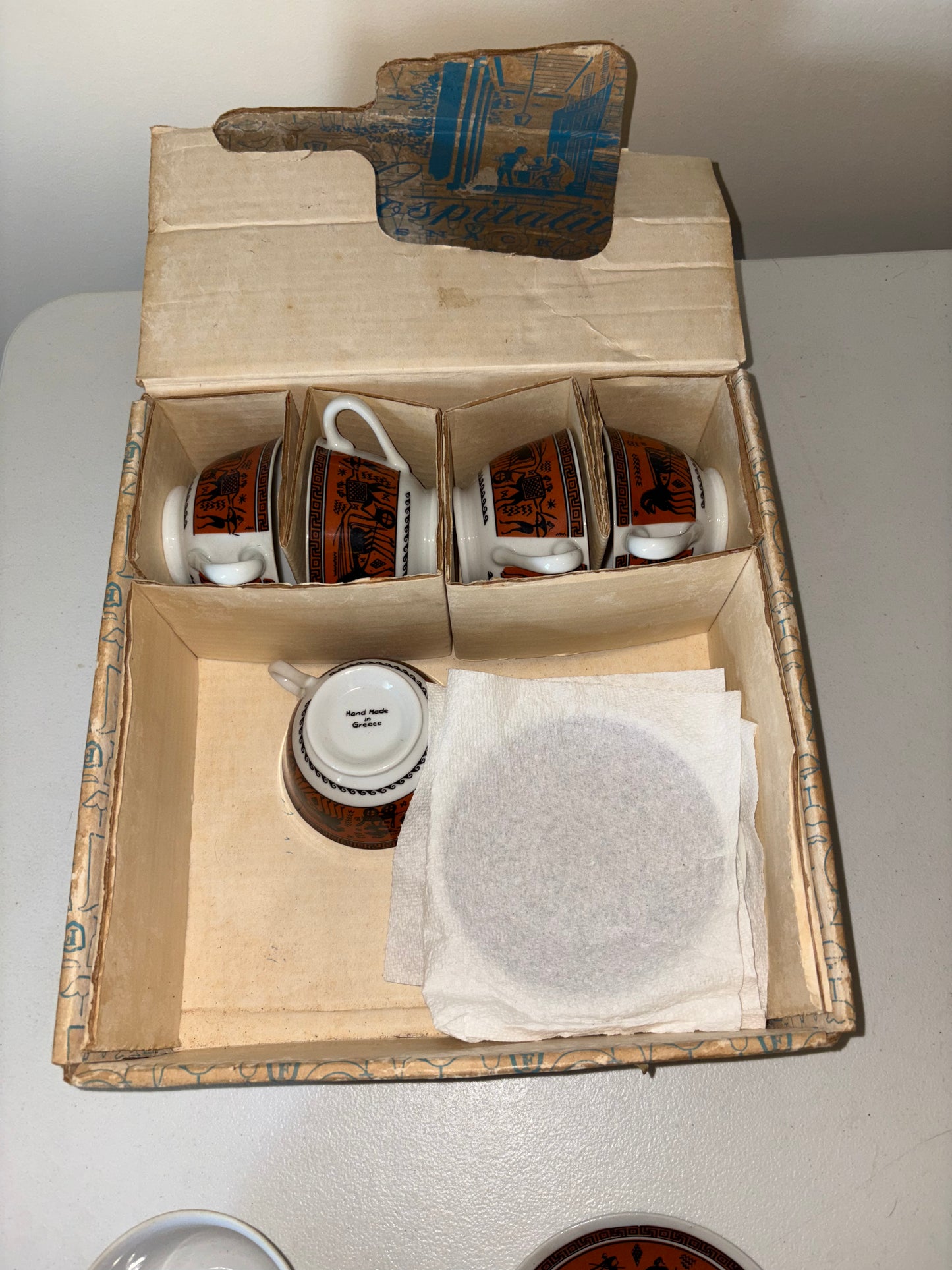 Vintage Greek Tea Set.