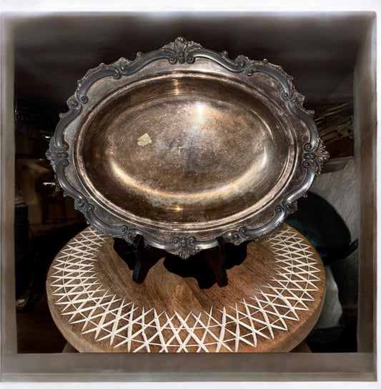 Silver-Plated Serving Tray Or Platter
