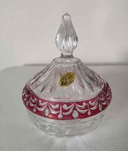 Afbeelding in Gallery-weergave laden, Vintage Ruby Covered Candy Dish
