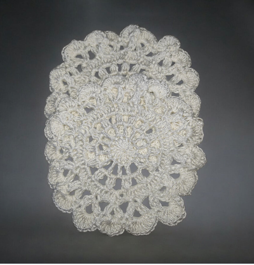 Hand Crochet doily. Set Of Two
