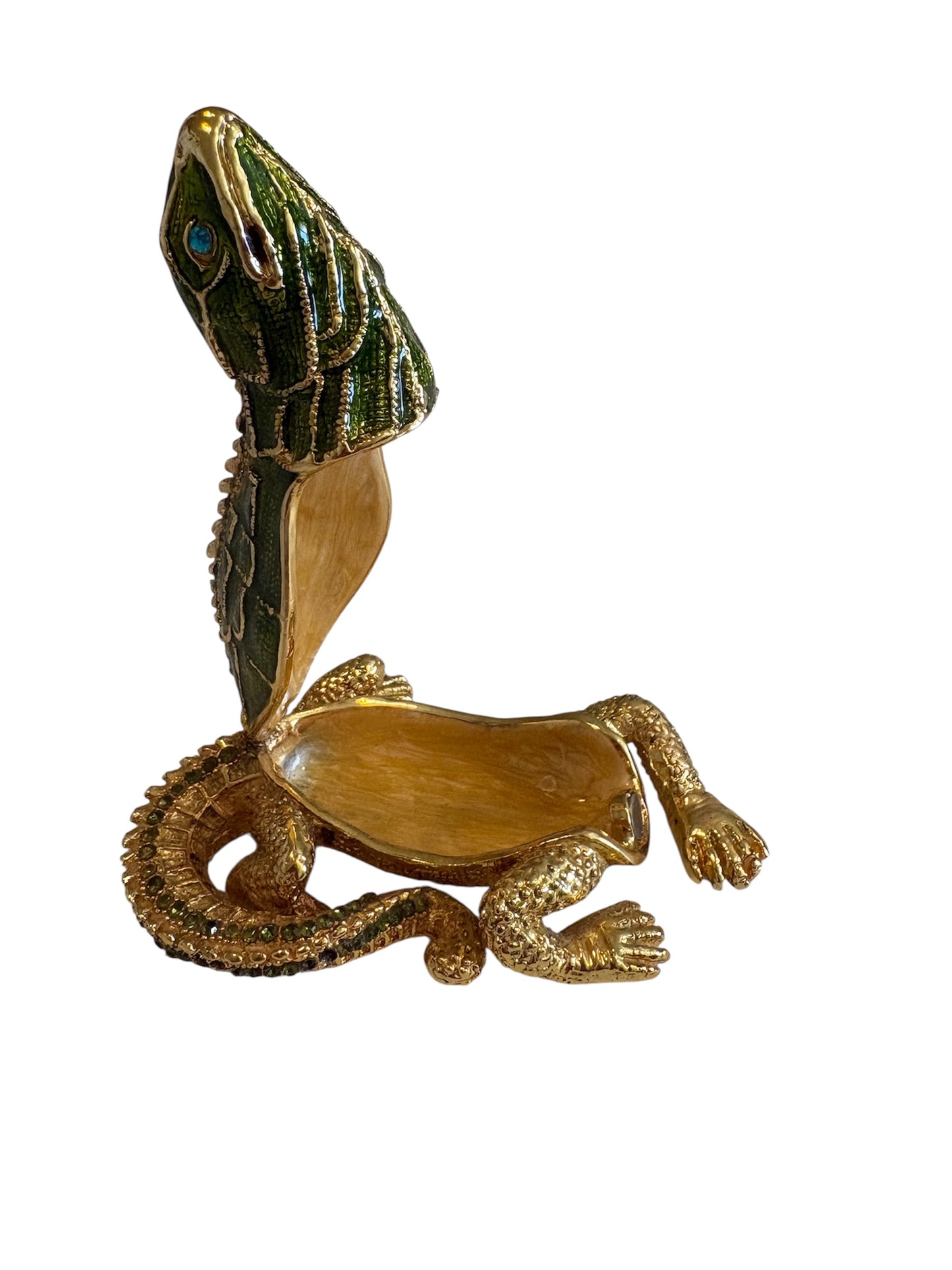 Vintage Fabergé  Style  Monitor Lizard Trinket Box