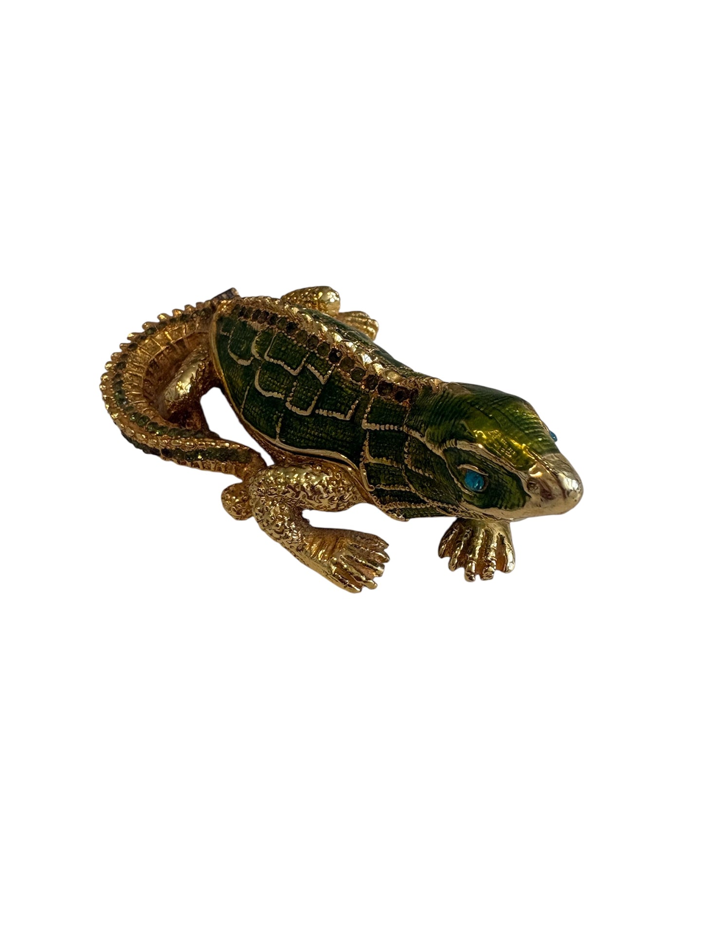 Vintage Fabergé  Style  Monitor Lizard Trinket Box