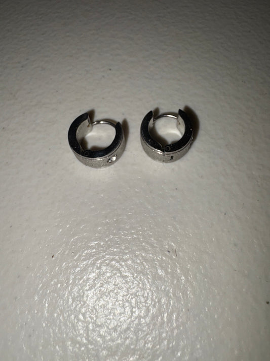 Pendientes de aro de acero inoxidable estilo punk para hombre y mujer, joyería gótica