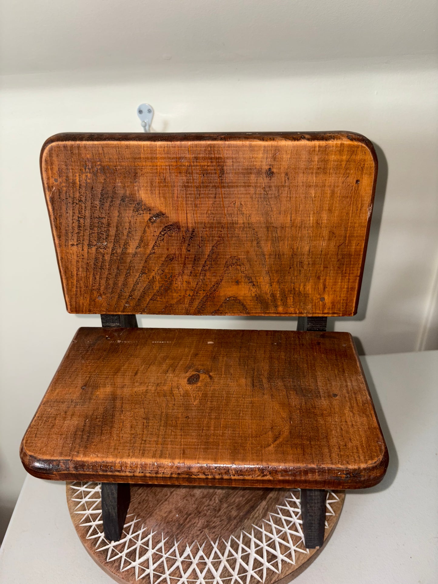 Wooden School Student Desks Fits American Girl Dolls Bench Chair