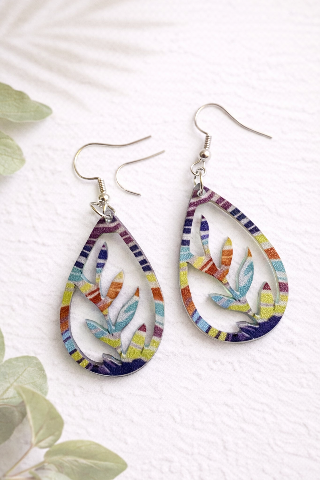 Resin Floral Earrings