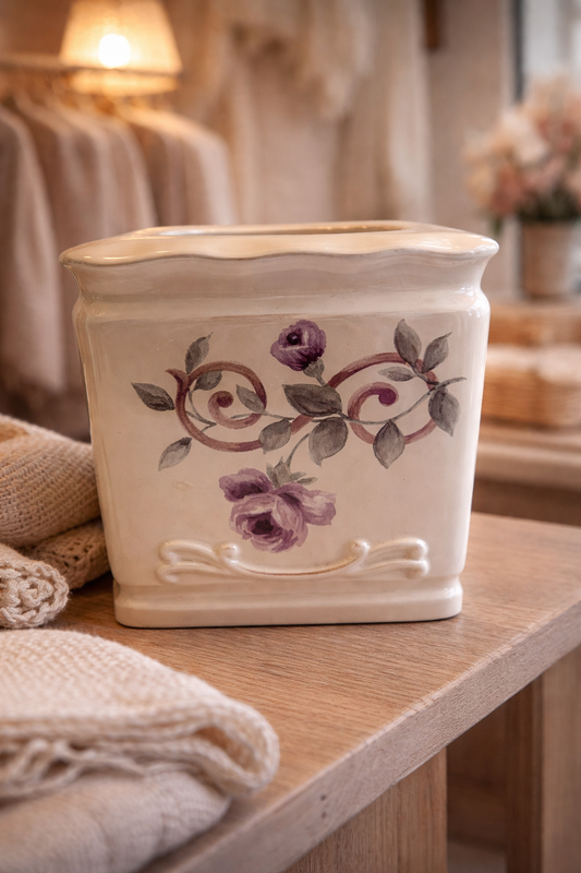 Very Rare-Hard to Find Croscill Bordeaux Chambord Bathroom Ceramic Tissue Box