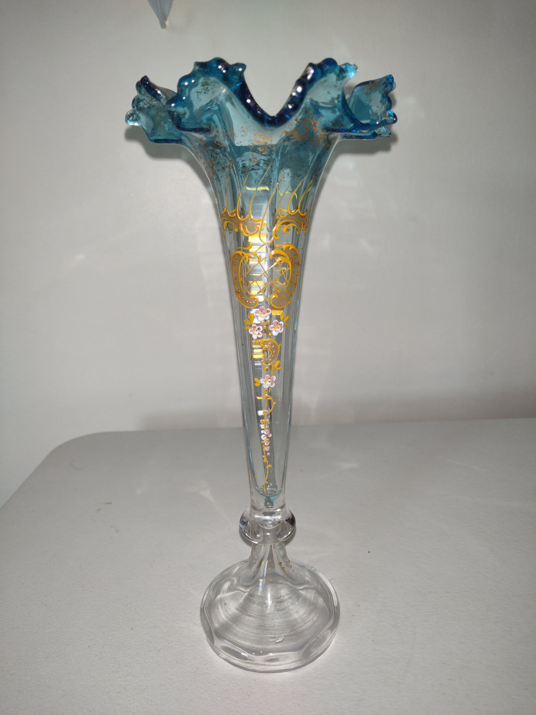 Vintage Hand Blown Glass Bud Vase