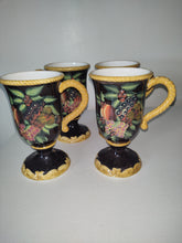 Load image into Gallery viewer, 4 Raymond Waites Irish Pedestal Mugs Certified International Holiday Collection
