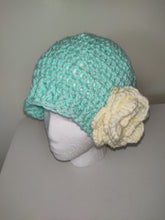 Load image into Gallery viewer, Hand Crochet Beanie With Rose
