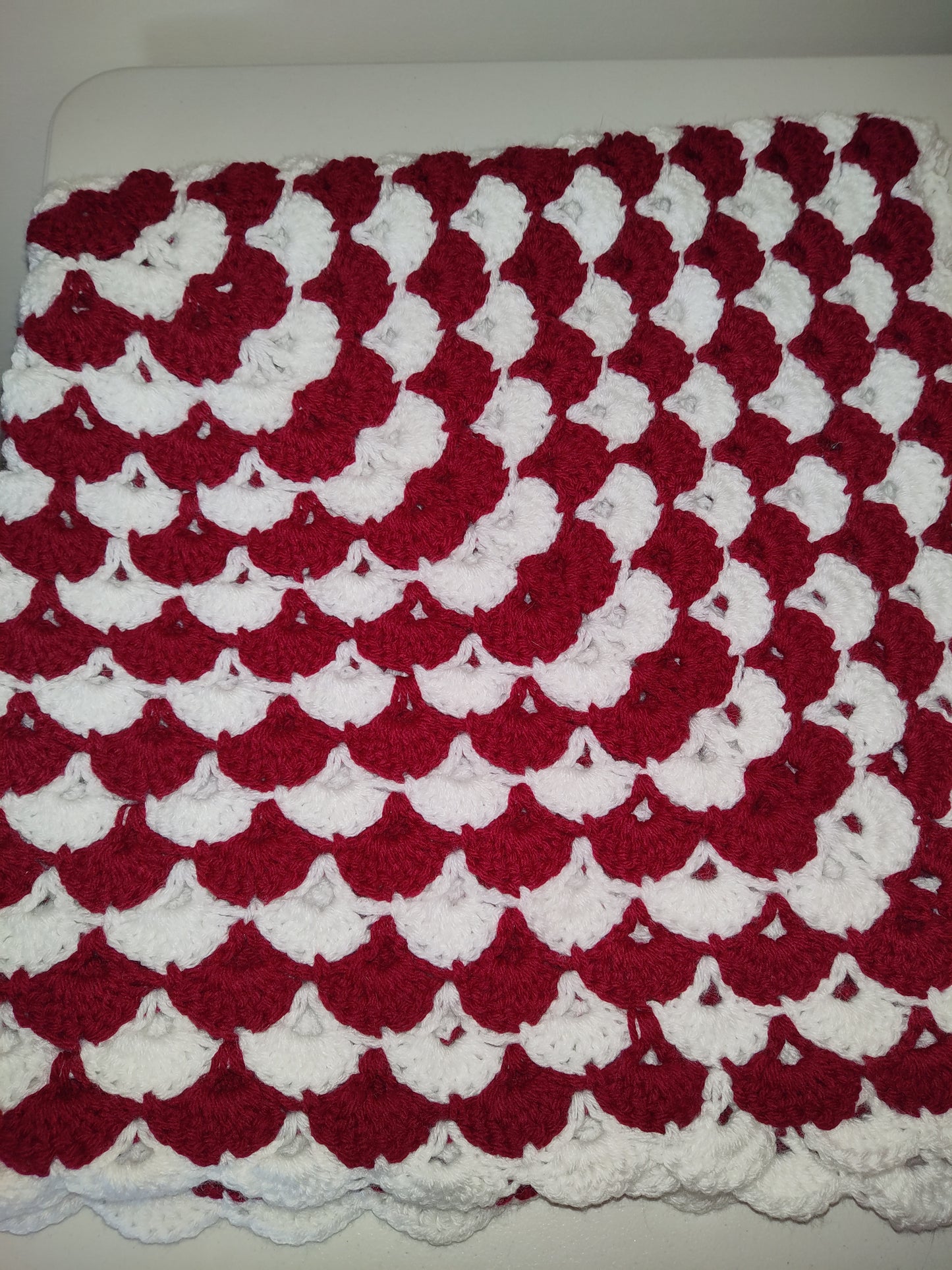 Made to order!! Handmade Crochet Burgundy Throw