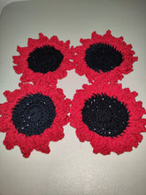 Load image into Gallery viewer, Four Hand Crochet Flower Coasters
