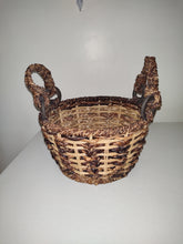 Load image into Gallery viewer, Vintage Two Tone Wicker Basket

