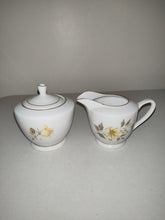 Load image into Gallery viewer, Cream and Sugar Set with Lid Yellow Rose
