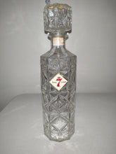 Load image into Gallery viewer, Vintage Seagram&#39;s Seven 7 Crown Glass Bottle Decanter Cork Stopper Mid Century (empty)

