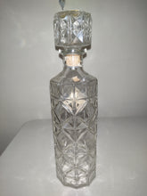 Load image into Gallery viewer, Vintage Seagram&#39;s Seven 7 Crown Glass Bottle Decanter Cork Stopper Mid Century (empty)
