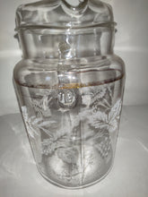 Load image into Gallery viewer, 1950&#39;s Bartlet Collins pitcher with a frosted etched
grape design.
