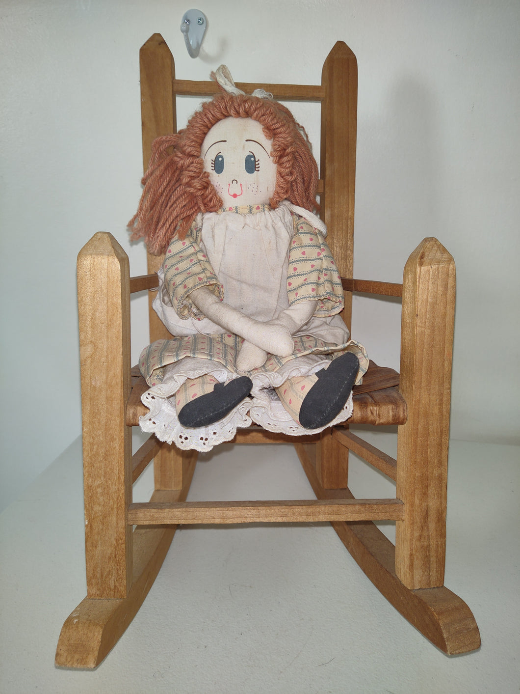 Vintage Doll And Rocking Chair