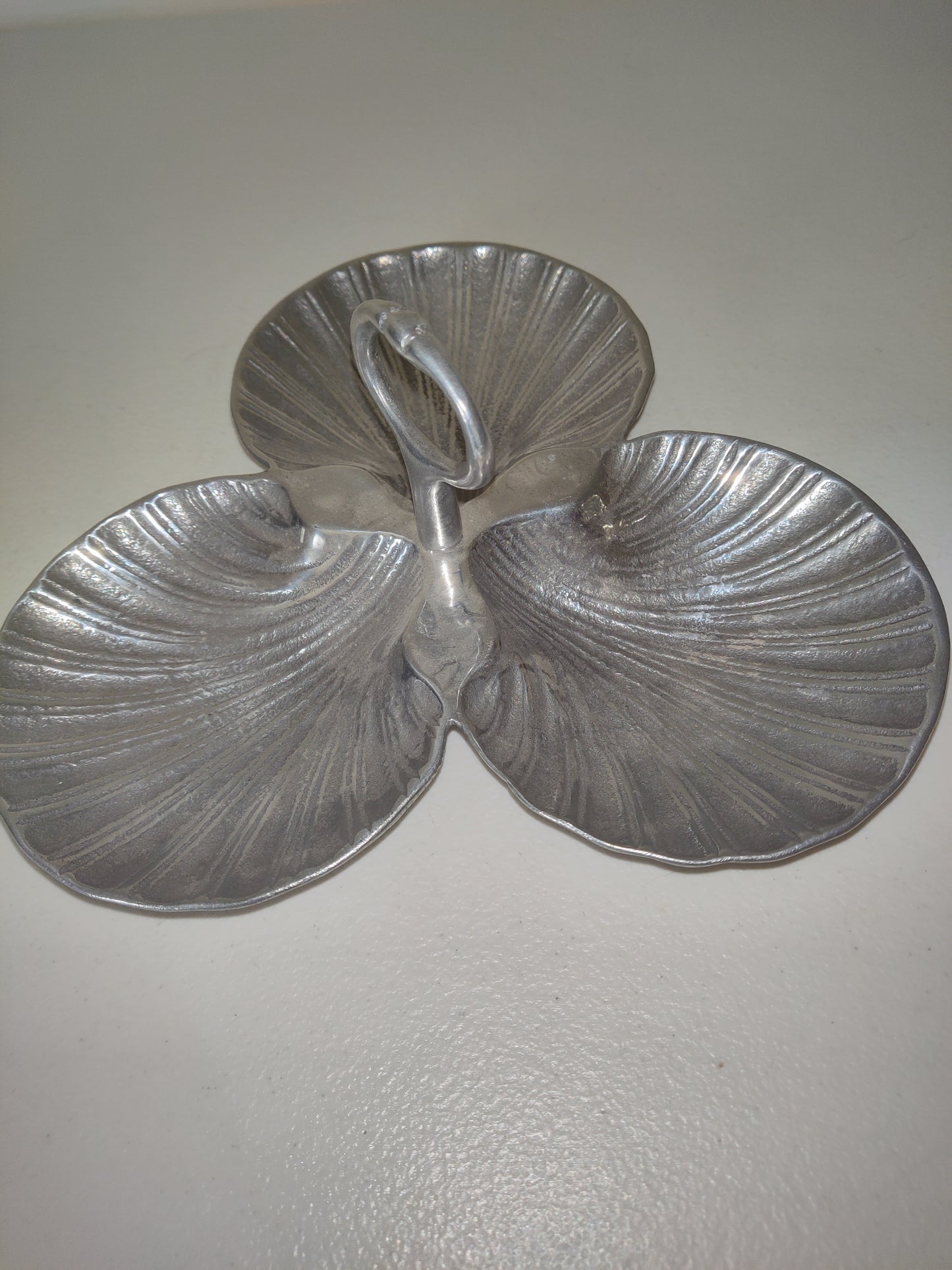 Vintage Petrina Pewter Sea Shell Serving dish Condiments