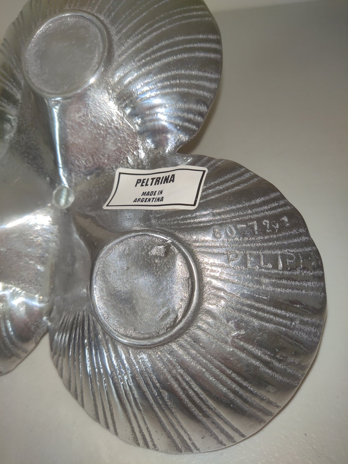 Vintage Petrina Pewter Sea Shell Serving dish Condiments