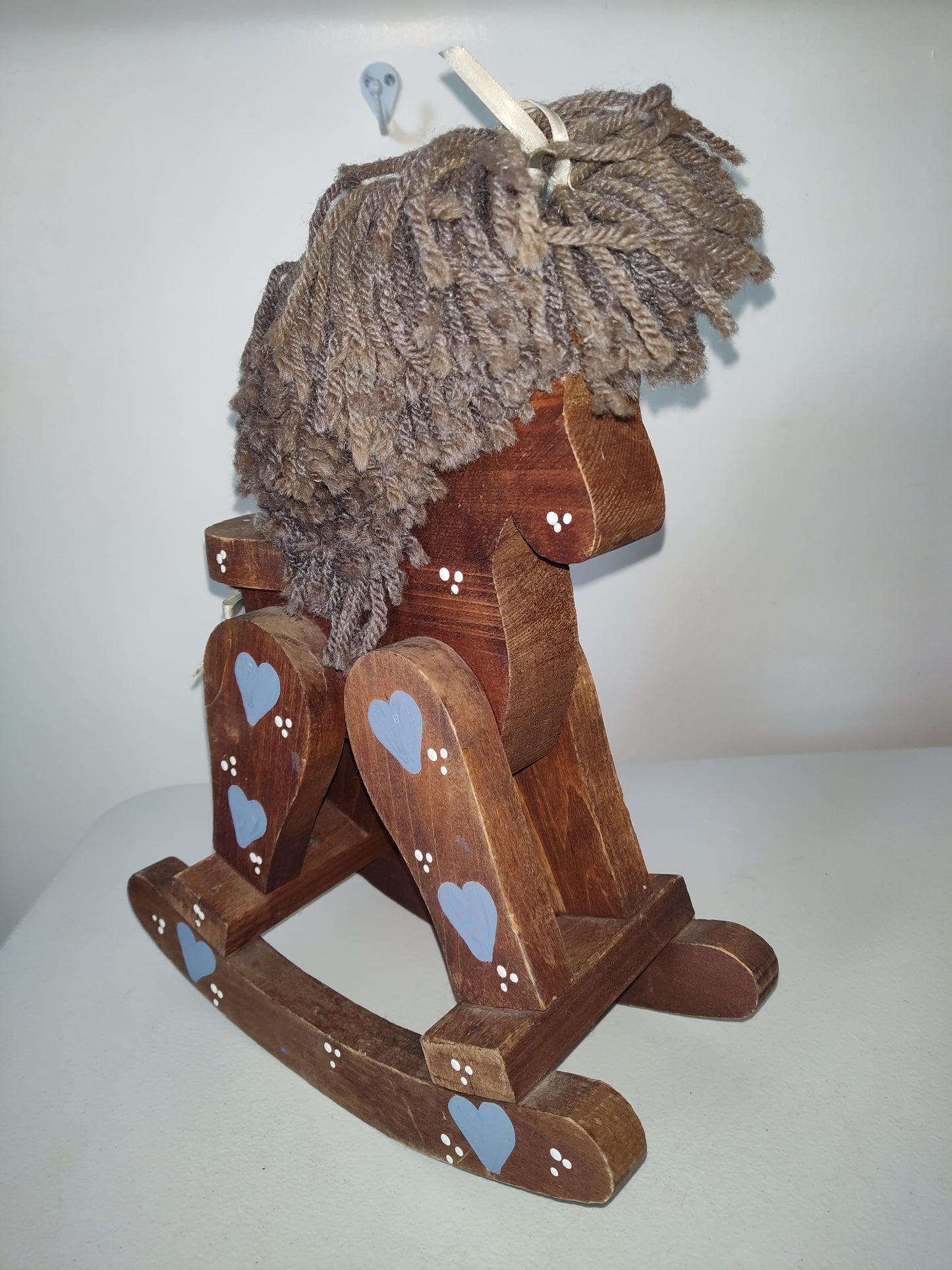 Vintage Hand Painted Wooden Rocking Horse