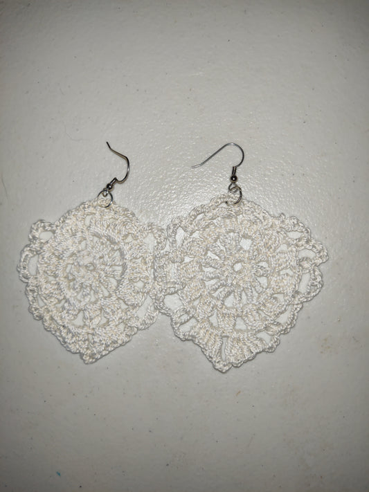Pendientes de crochet hechos a mano
