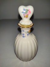 Load image into Gallery viewer, Vtg. Lenox Floral Perfume Bottle with Heart Stopper MINT
