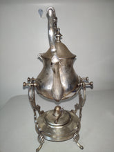 Load image into Gallery viewer, Silver plate India Tilting Teapot Stand, Burner
