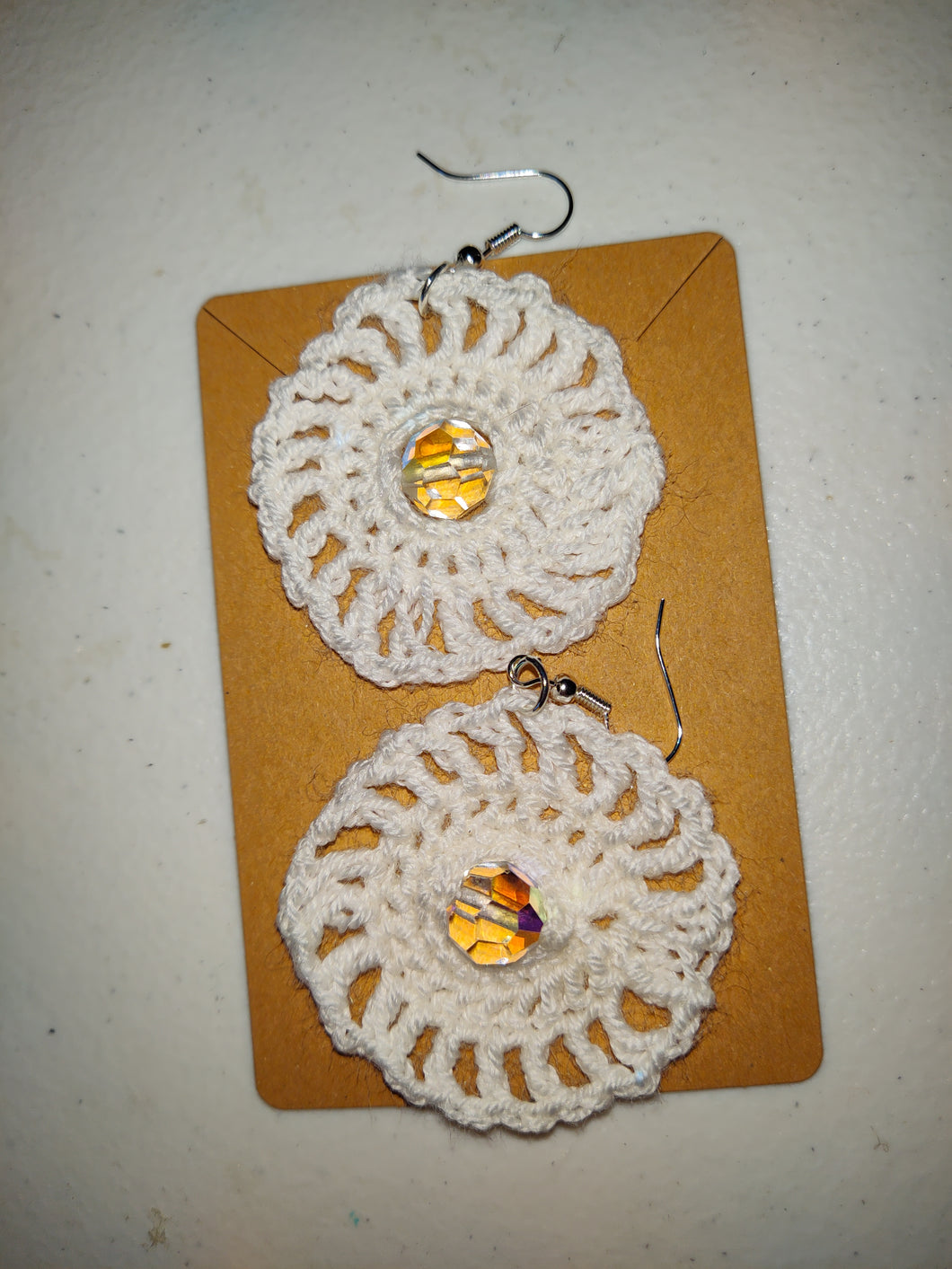 Handmade Crochet Pinwheel Type Earrings
