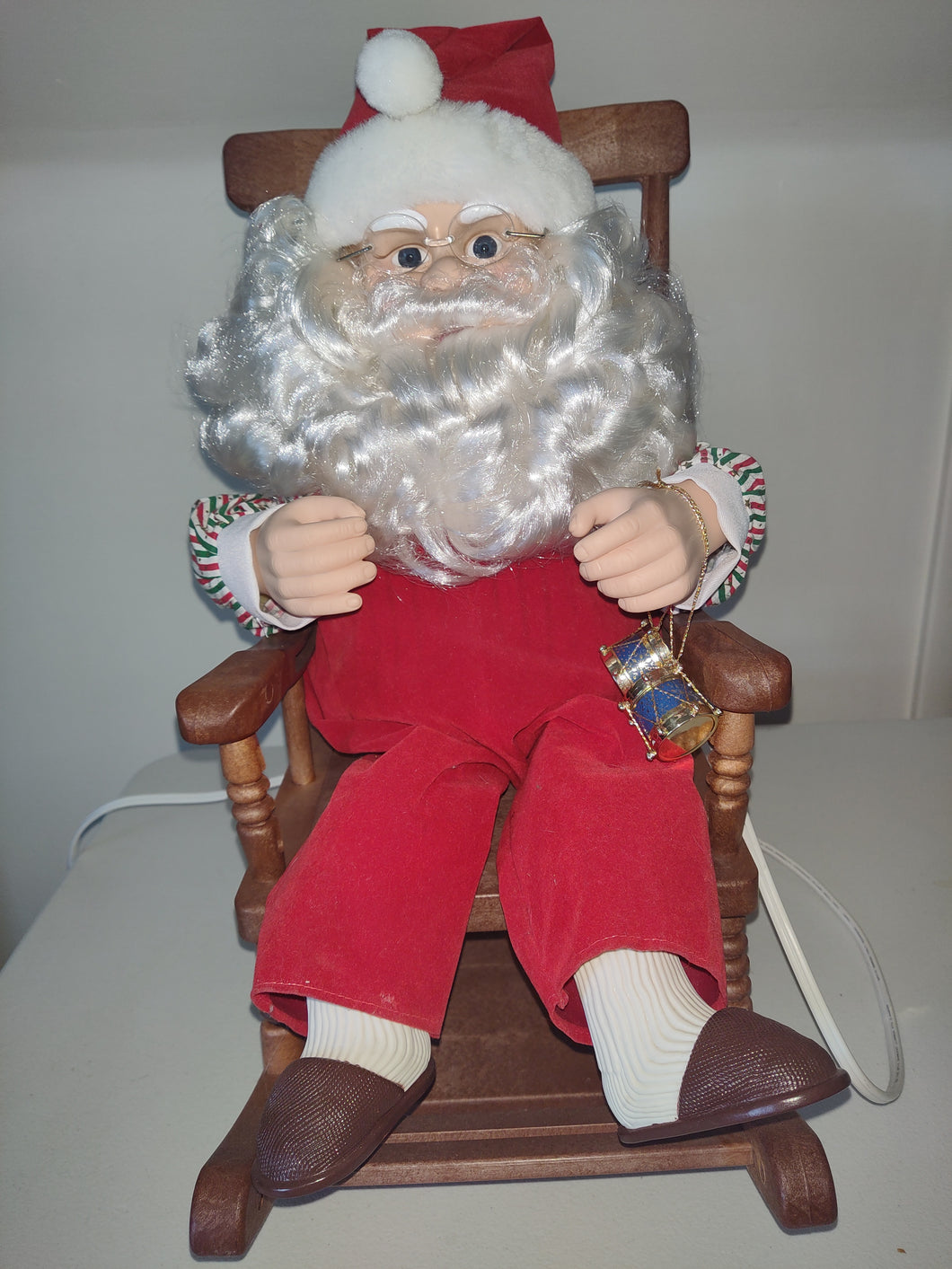 Vintage Telco Animated Rocking Chair Santa