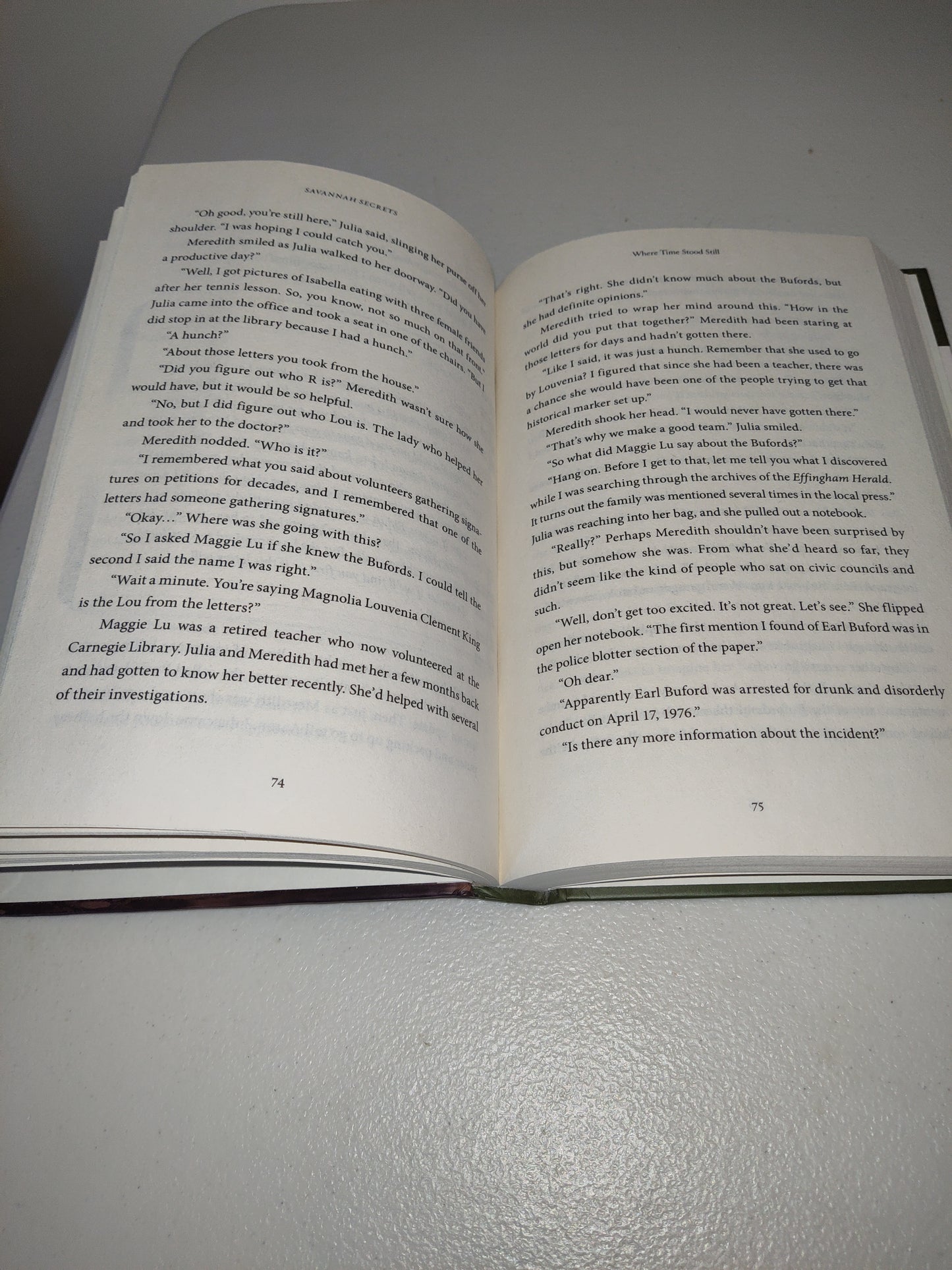 Where Time Stood Still by Beth Adams-Savannah Secrets-HC Guideposts 2020