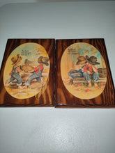 Cargar imagen en el visor de la galería, Two Cute Vintage Cowboy Wall Hang For Dinner Time And Farm
