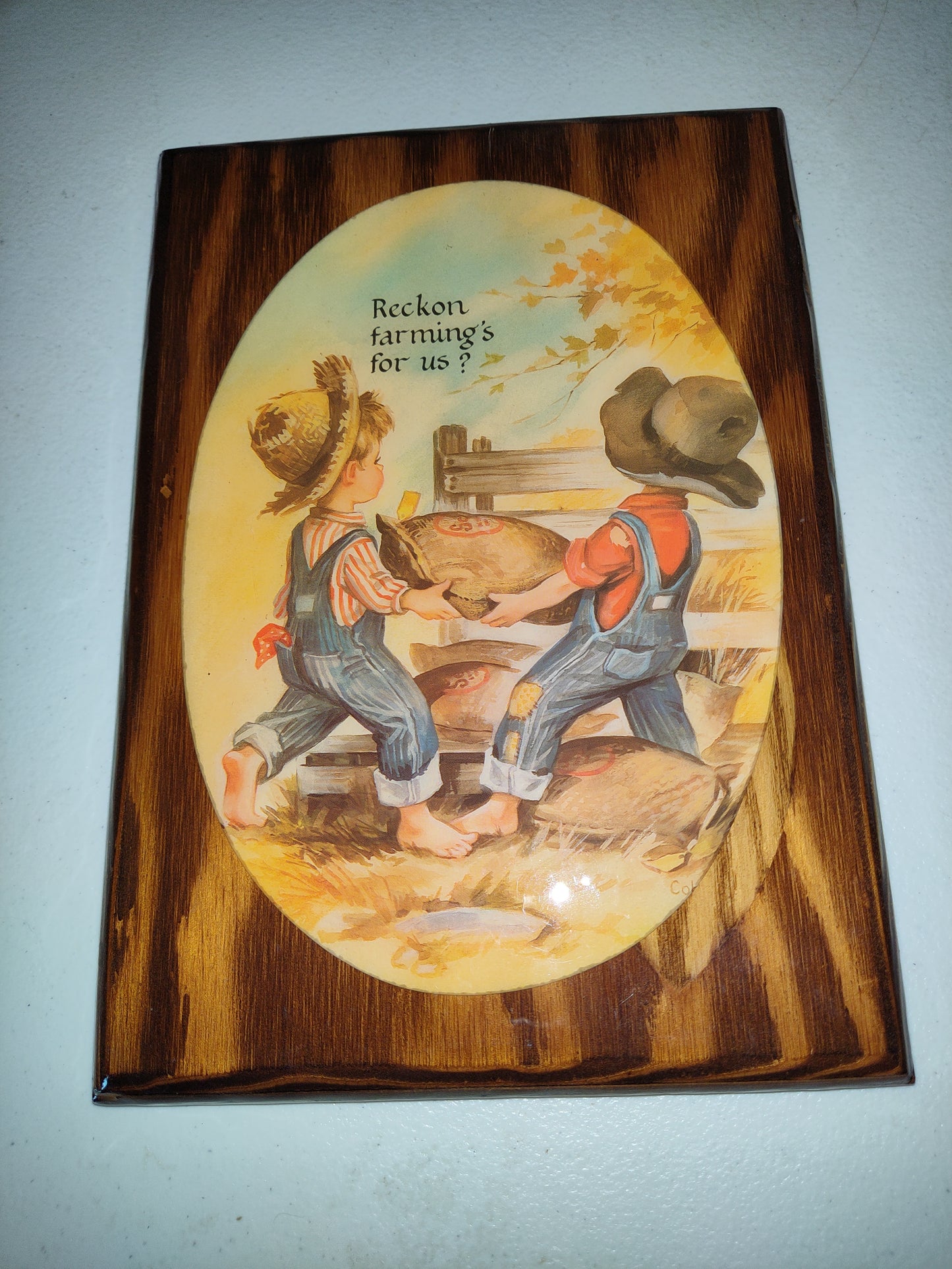 Two Cute Vintage Cowboy Wall Hang For Dinner Time And Farm