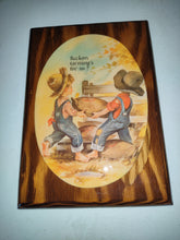 Cargar imagen en el visor de la galería, Two Cute Vintage Cowboy Wall Hang For Dinner Time And Farm
