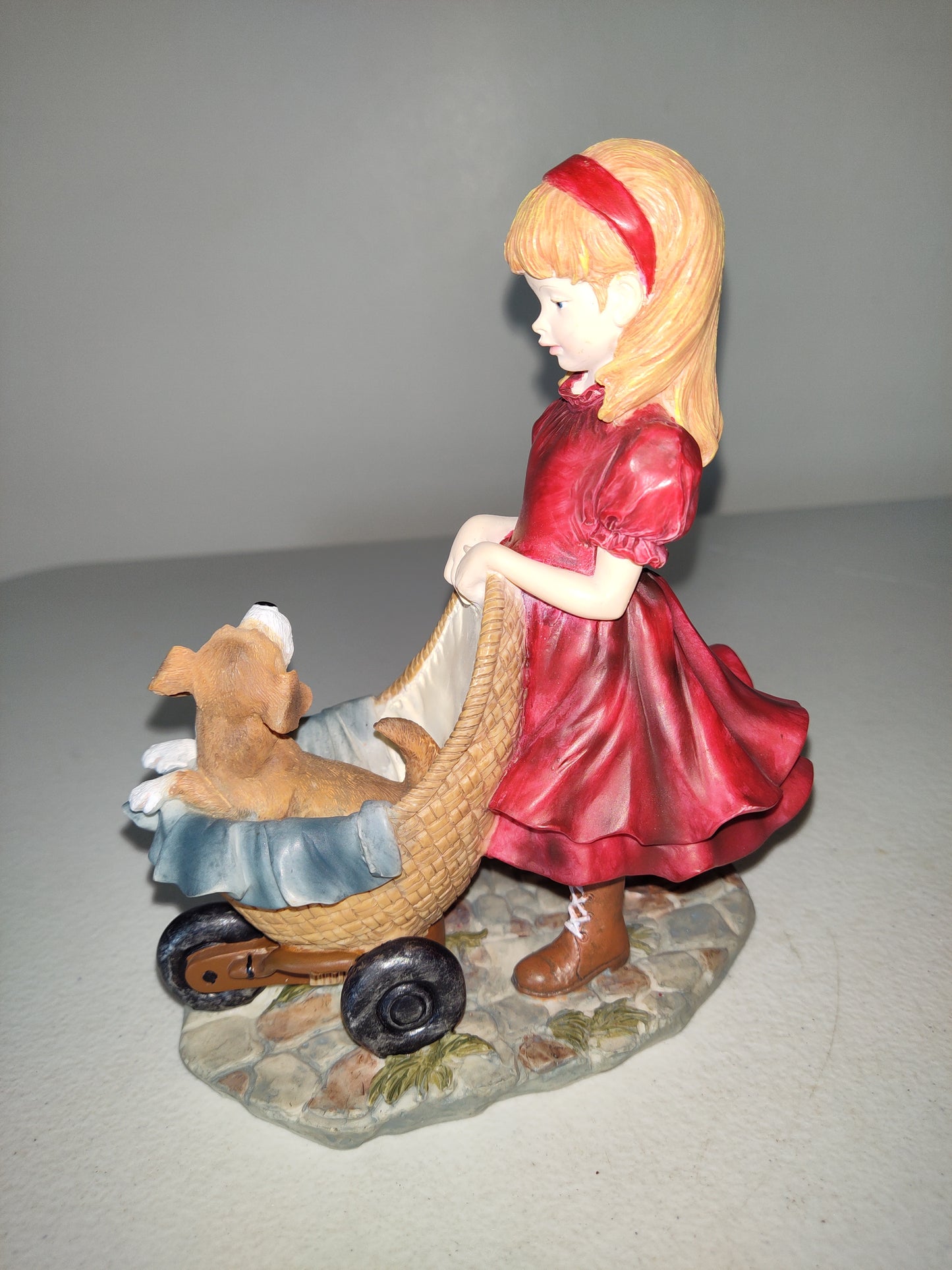 Home Interiors 12664-05 "Sunday Stroll" Little Girl with her Dog/Puppy 2005
