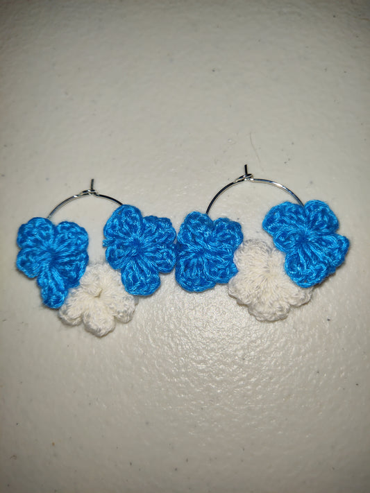 Aros florales de crochet